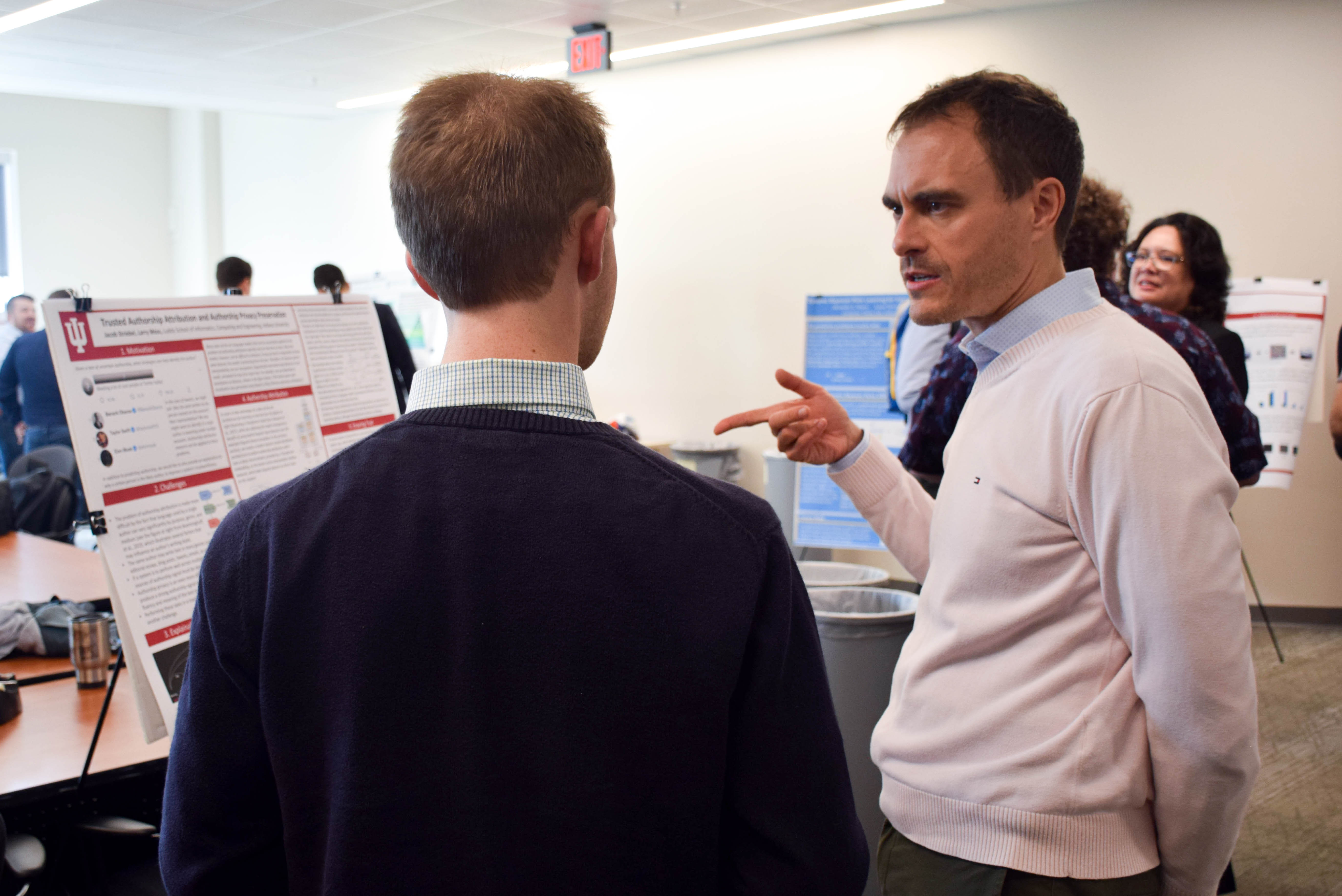 Dr. David Crandall speaks to student